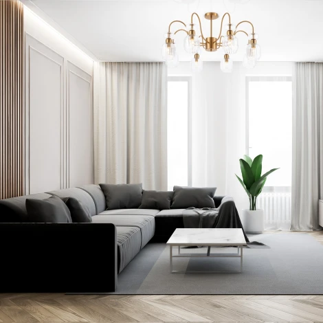 Потолочная люстра на штанге Escada Gloss 1141/8PL Clear (220V)