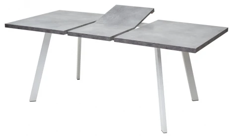 Обеденный стол M-City BRICK M 140 Бетон Портленд/ Белый