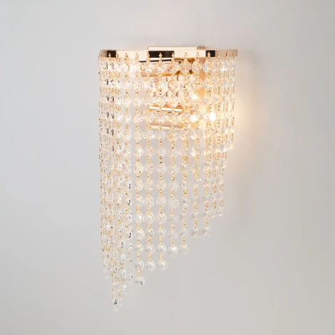 Настенный светильник Eurosvet 3102 3102/2 золото / прозрачный хрусталь