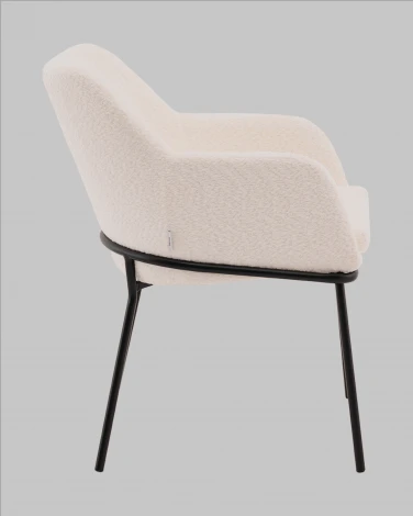 Стул с подлокотниками Кози new ткань букле молочный Stool Group арт.УТ000040875