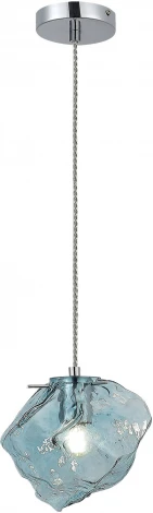 Подвесной светильник ST Luce Portici SL1175.113.01 Хром/Светло-голубой E14 1*40W