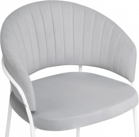 Стул на металлокаркасе Лео (Лео серый brandy light 22 / белый) Woodville арт.592485