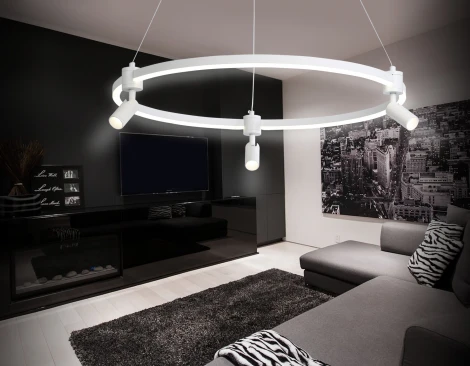 Подвесной светильник Ambrella COMFORT FL5292 (регулировка яркости, LED, 220V, пульт управления, на тросе, кольцо)