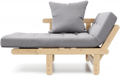 Кресло Arsko Сламбер сосна серый велюр