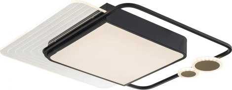 Потолочный светодиодный светильник Escada Meridian 10225/SG LED 75Вт, металл/акрил, черный/золото