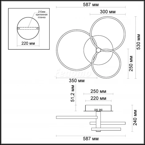 Потолочная люстра Odeon Light Ringgi 3970/58L