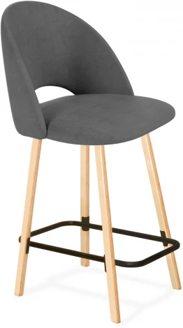 Стул полубарный SHT-ST34/S94-1 платиново-серый/прозр. лак/черный муар Sheffilton 2488745602