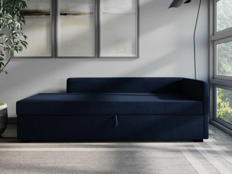 Диван-кровать Arsko Велес Угол правый велюр синий