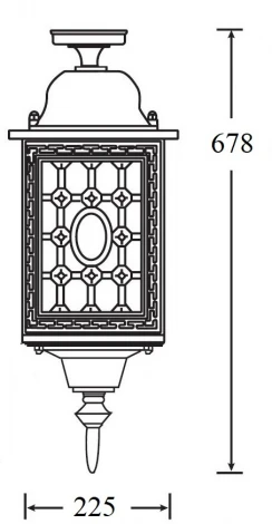 Потолочный светильник уличный Oasis Light LONDON L 64805LA cover Bl (220V, фонарь, IP44)