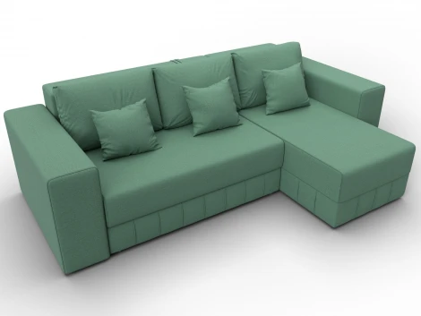 Диван угловой Лига-076 угол универсальный (ДСП/Пластик/Рогожка/Зеленый) Лига Диванов 129839