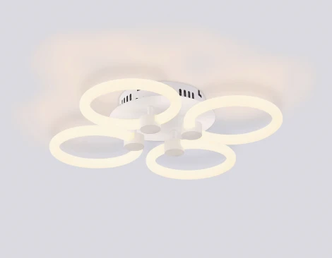 Потолочная люстра светодиодная с пультом Ambrella Original FA3808 (регулировка яркости, 220V, кольцо)