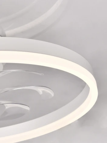 Потолочная люстра светодиодная с вентилятором Natali Kovaltseva Ledfan LED LAMPS 81489 (регулировка яркости, 220V, пульт управления, управление смартфоном)