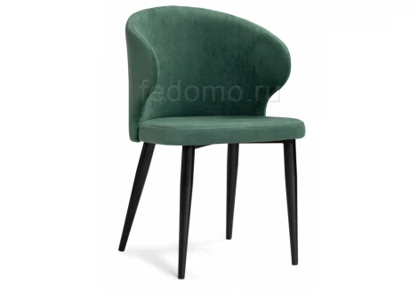 Стул Woodville на металлокаркасе Алсисар катания изумруд / черный 469974