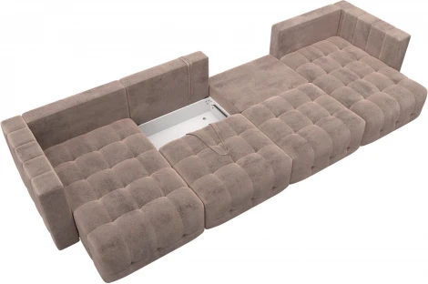 Диван П-образный Лига-052 НПБ Лонг Лига Диванов (Велюр) арт.128841