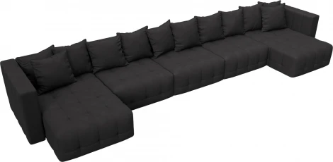 Диван П-образный Лига-052 НПБ МегаЛонг Лига Диванов (Замша) арт.128881