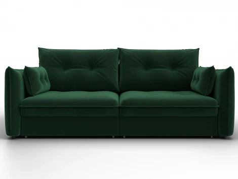 Диван прямой Лига-100 НПБ (ДСП,Фанера/Пластик/Велюр/Зеленый) Лига Диванов 133649
