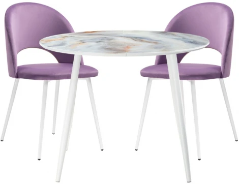 Обеденная группа Woodville Николет сиреневый / кианит / белый 514954