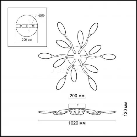 Потолочная люстра Odeon Light Scoppa 3994/75CL