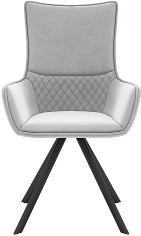 Стул DikLine 289 поворотный E28 светло-серый, ножки черные арт.00-00074686