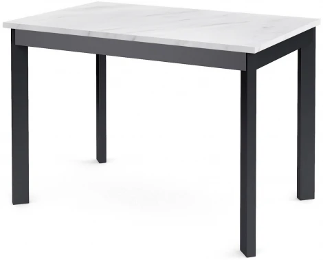 Стол L110 Мрамор белый (ЛДСП EGGER)/Опоры черный Dikline 00-00061381