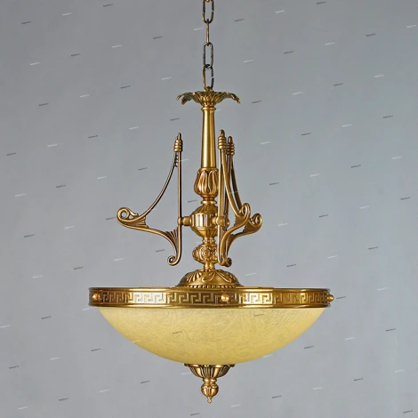 Люстра подвесная Ambiente by Brizzi Tenerife, 5 ламп, бронза с бежевым