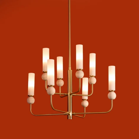 Потолочная люстра на штанге Freya Sunspot FR5482CL-08BS