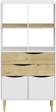 Стеллаж Like широкий ОГОГО (арт.583878), (ЛДСП/Белый)