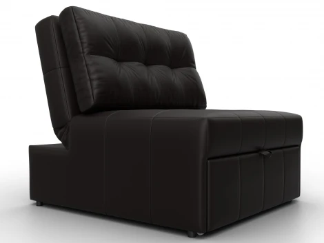 Кресло-кровать Лига-107 (80) (ЛДСП,Брус,Фанера,Экокожа/Коричневый) Лига Диванов 134942