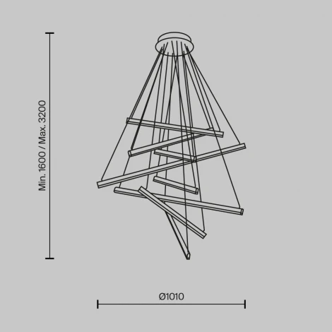 Подвесной светильник Maytoni Line MOD016PL-L96GK (LED, 220V, на тросе)