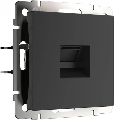 Розетка Ethernet RJ-45 (черный матовый) Werkel W5120108