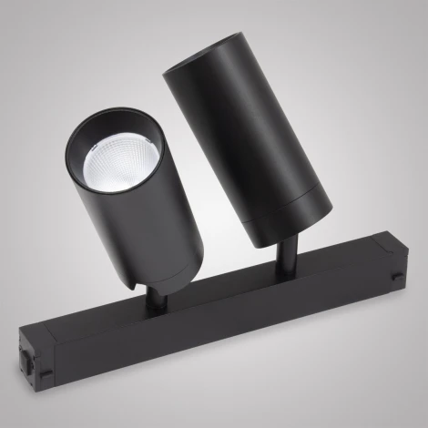 Трековый светильник однофазный светодиодный 220V 20W AM Group SMART CYLINDER AM528 BK-220V-2X10W SMART