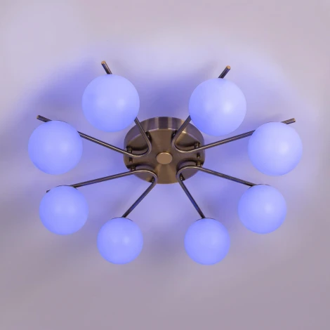 Потолочная люстра RGB на штанге Citilux Адам Смарт CL228A183 (LED, 220V, умный дом - Алиса, Маруся, Салют, шарики)