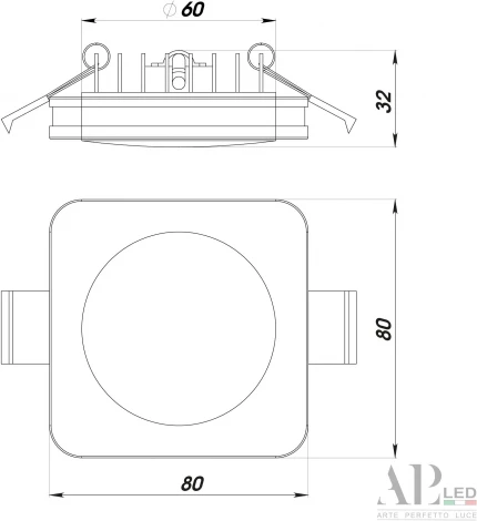 Точечный светильник встраиваемый APL LED Ingrid 3322.LD109S/7W/4K (220V, IP40)