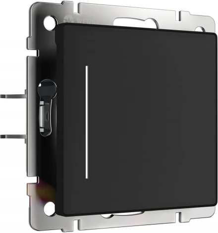 Сенсорный выключатель одноклавишный с подсветкой (черный) Werkel W4512008 (a063601)