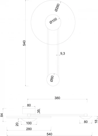 Настенный светильник Arte Lamp Biscotto A2640AP-1GO (LED, 220V, круглые)