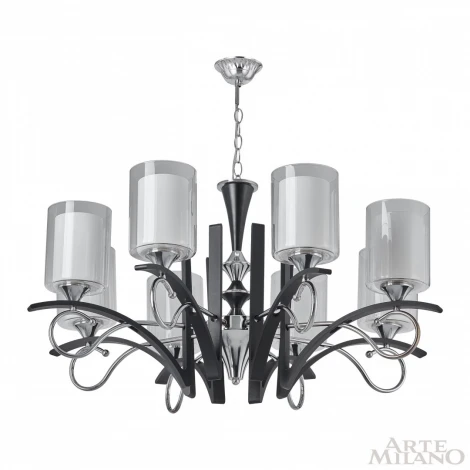 Подвесная люстра Arte Milano Florentia-9167 309167/8 Bk/Ni (220V, на цепи)