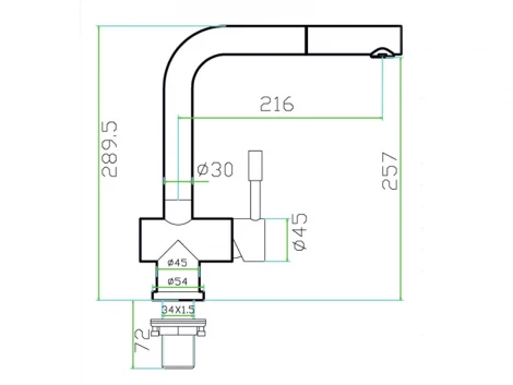 Смеситель Zorg Inox Vitis для кухонной мойки