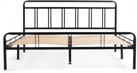 Двуспальная кровать Woodville Рейк 160х200 черная 403027