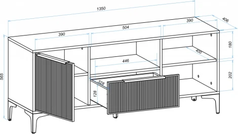 ТВ-тумба Woodville Иадама кашемир арт.601113