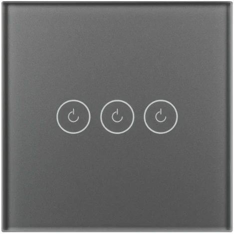 Выключатель сенсорный SWT-OMALI-S03-ZB-GR (250V, 10A, Zigbee) (Arlight, Стекло) 050047