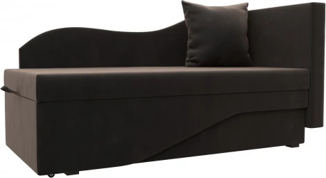 Кушетка Гармония правая (Коричневый/Велюр) Лига Диванов арт.126121