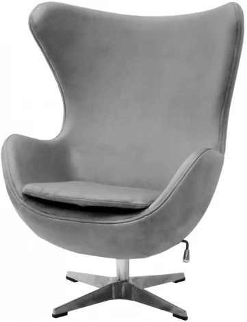 Кресло EGG CHAIR серый, искусственная замша Bradex Home FR 0645