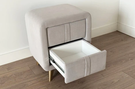 Тумба прикроватная Софи 2 Mebelson (Ткань,Пластик/Серый) арт.TM-001.2.2173