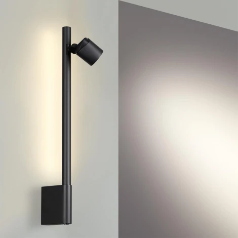 Светильник настенный диммируемый (выключатель) Novotech Fermo 359313 OVER черный IP20 LED 7W+7W 4000K 220V (регулировка яркости)