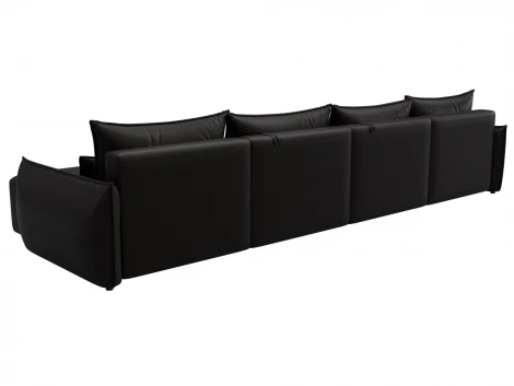 Диван П-образный Лига-051 НПБ Лонг (ЛДСП,Брус,Фанера/Пластик/Экокожа/Коричневый) Лига Диванов 129895