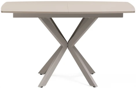 Стеклянный стол Woodville Палу 130(170)х80х76 латте / капучино 528468