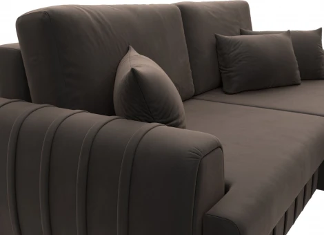 Диван угловой Лига-057 НПБ угол правый Лига Диванов (Велюр) арт.129272