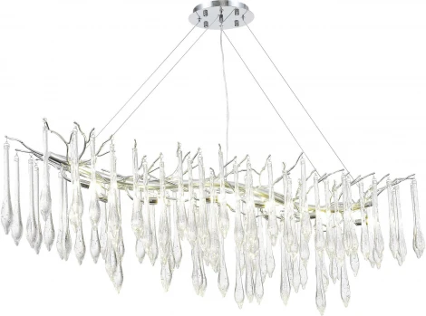 Подвесной светильник ST Luce Teardrops SL1660.113.12 Хром/Хром, Прозрачный G9 12*5W 4000K (220V, на тросе)