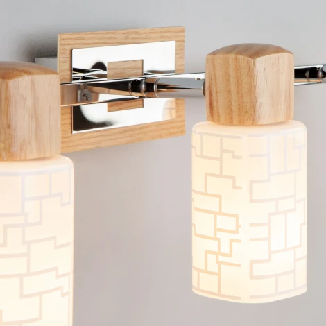 Спот Eurosvet 20029 20029/3 хром / светлое дерево