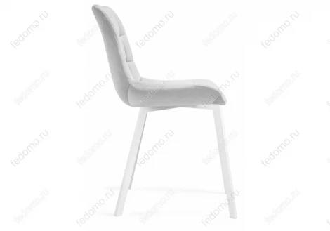 Стул Notta на металлокаркасе Челси светло-серый / белый каркас 489744